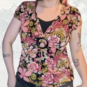 Y2K Dressbarn Flower Power Blouse